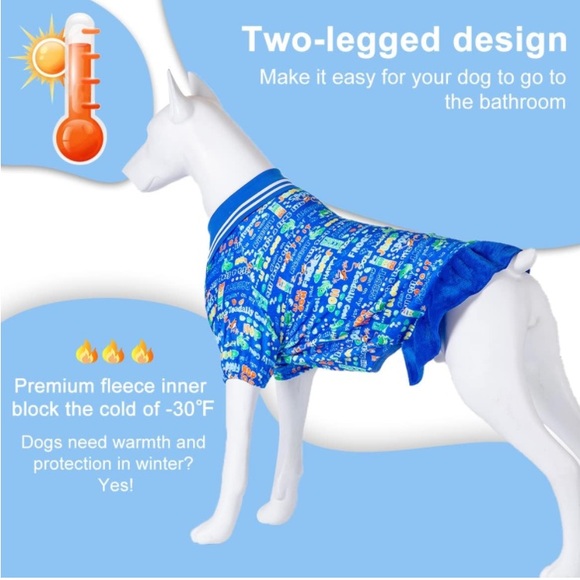 LOVINPET Soft Flannel Dog Dress In Happy Frogs Size XXL - Picture 4 of 11